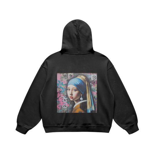 Unisex Heavyweight Hoodie with 'Girl with a pearl earring Print'